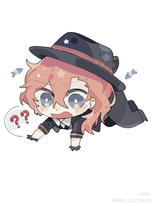 drop_文豪野犬中原中也平涂q版绘画作品