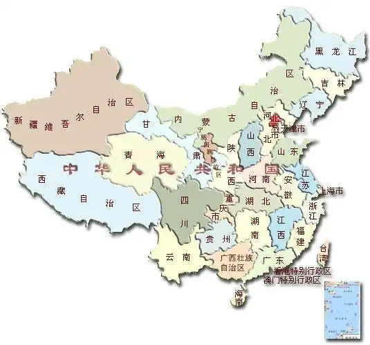 全国省份地图 - 中国各省简称地图 - 实验室设备网