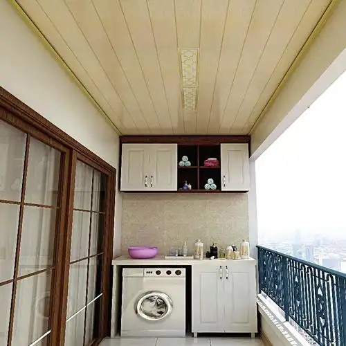 阳台热销美式过道吊顶天花木纹铝扣板