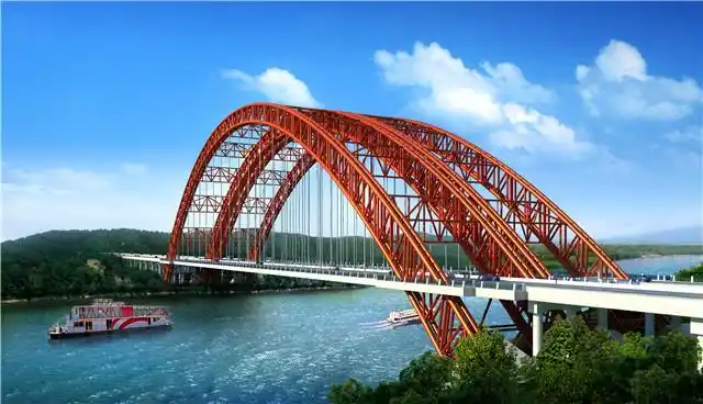 国内桥面最宽 用钢量最大的钢管混凝土拱桥拱座成功封顶