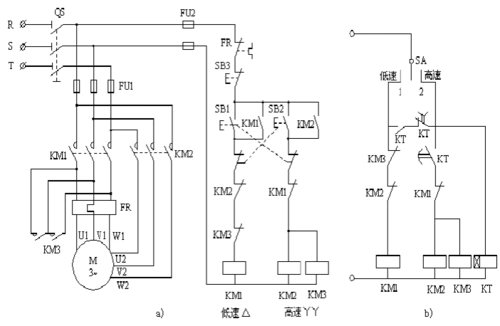 双速电机控制电路图
