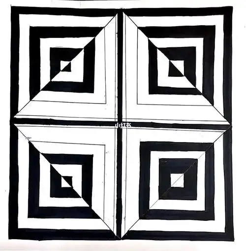 p1形式美法则p2对比与调和#二维构成  #黑白画