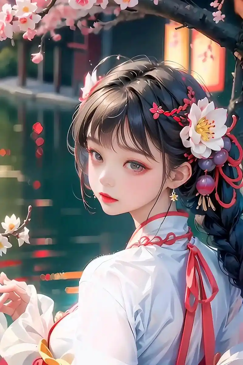 ai绘画壁纸头像 古风唯美清新甜系女孩.#壁纸 #二次元 # - 抖音