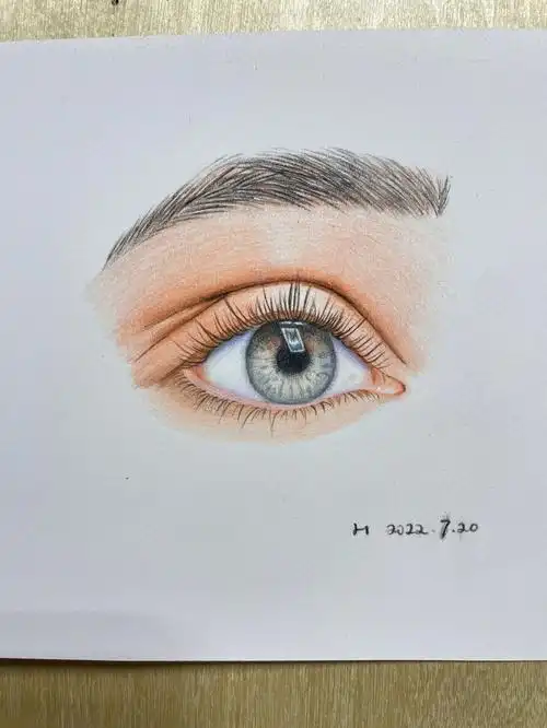 眼睛彩铅