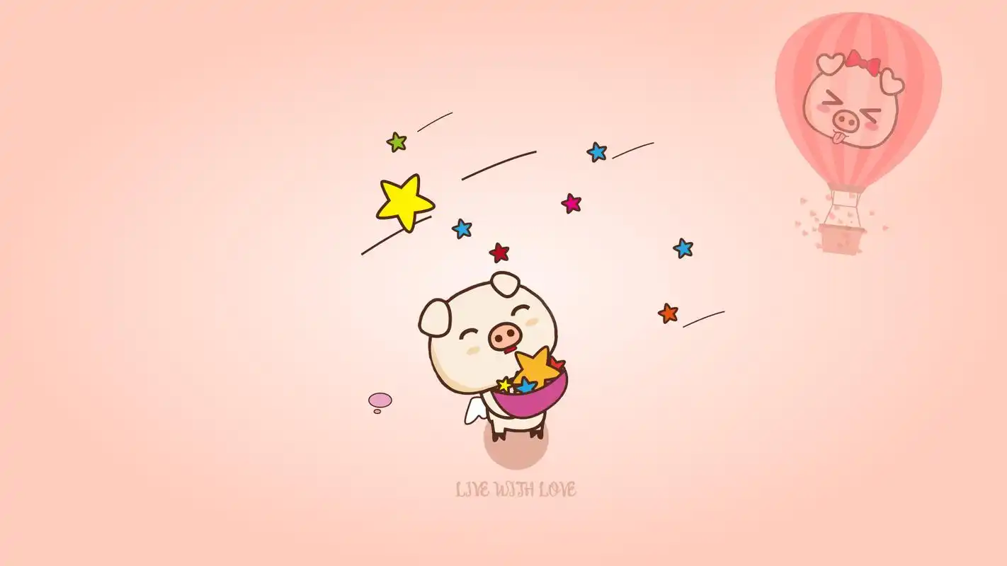 亨亨小猪系列桌面壁纸高清大图预览1920x1080_卡通动漫下载_美桌网