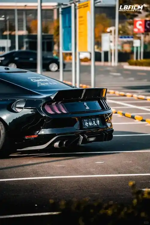 福特野马谢尔比眼镜蛇装贴lb亮黑车衣,黑色是最有态度的颜色_品牌_极