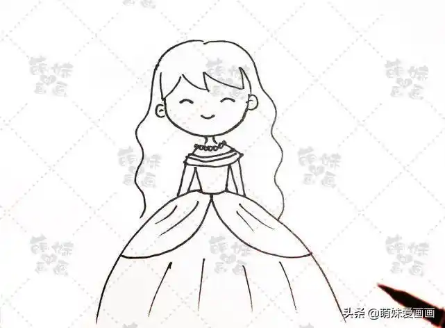 公主怎么画简单又漂亮一步一步画可爱公主