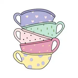 手绘卡通碗矢量图