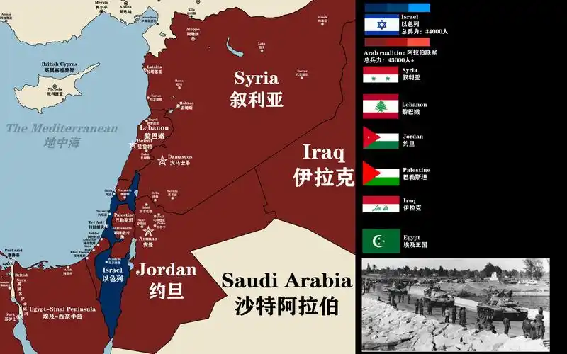 活动作品历史地图第一次中东战争全程战线变化