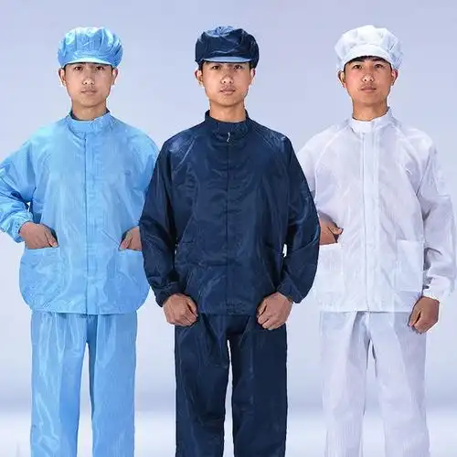 防尘工作服拉链无尘服分体洁净服服防静电男防护服食品静电衣厂家