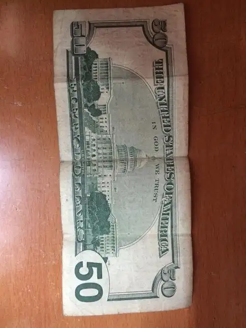 求大神看看这张美元还能不能玩兑换成人民币?面值50,年份1996.