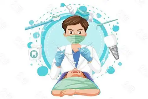 口腔治疗卡通图