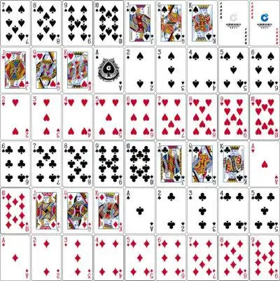 矢量全套常规扑克牌