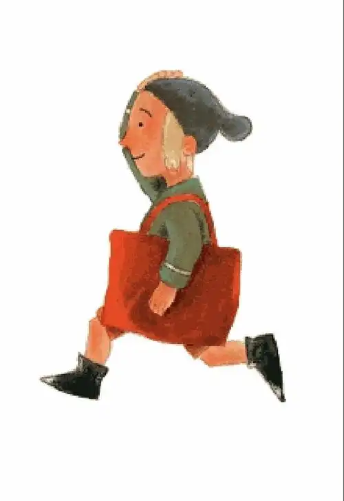 插画 狂奔 上班 赶时间 可爱