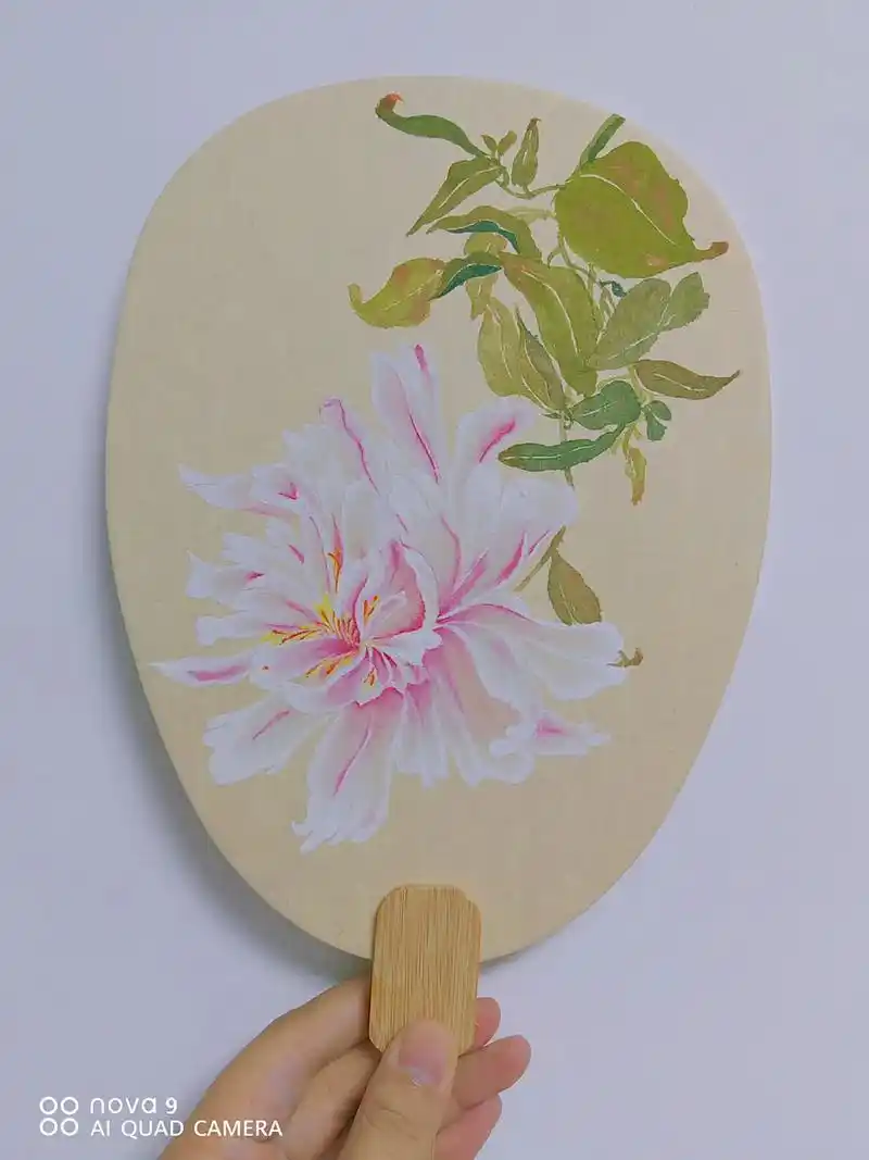 恋上画扇面的一个夏天#古风扇子 #好运莲莲 #让喜欢的事成为 - 抖音