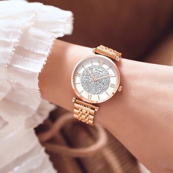 浪琴(royqueen)2023新款满天星女士手表轻奢小众精致时尚防水潮女款