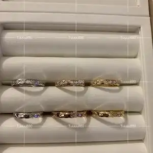 正品chanel/香奈儿 coco crush 18k米金 黄金菱格纹戒指男女对戒
