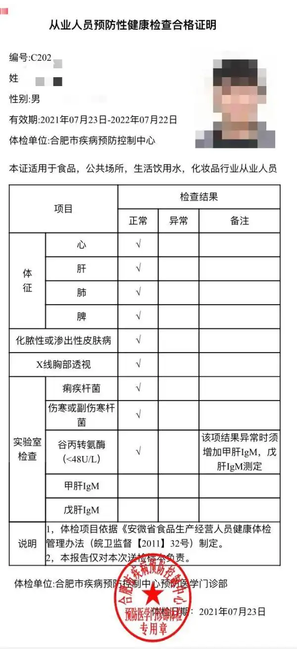 记者暗访"代体检",有人患肺结核也能办健康证