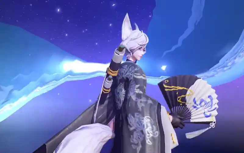 妖狐皮肤逐月照特写君触摸台词锁定台词回城特效局内特效展示