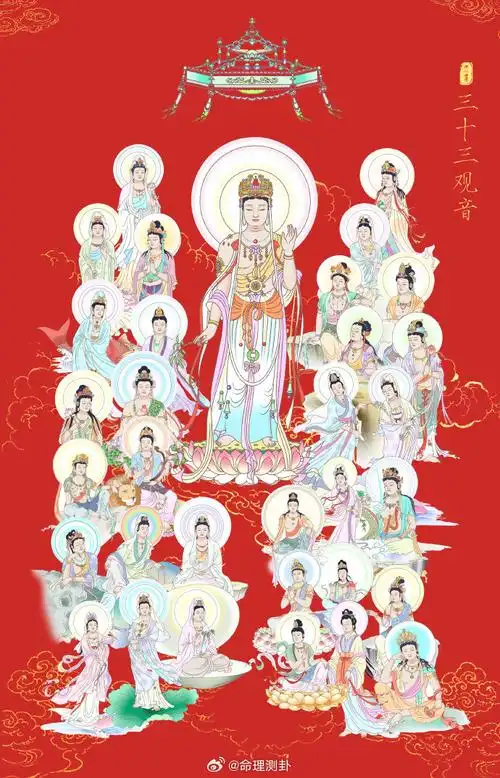 大悲观世音菩萨成道日050505,点赞礼敬观世音菩萨三十三应化身