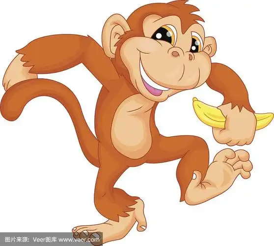 卡通可爱的猴子