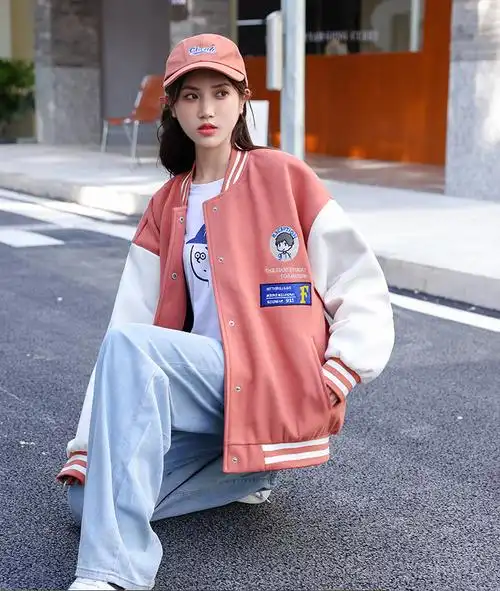 恋的秋季女生外套学生春秋款高中生初中生棒球服秋天衣服韩版宽松少女