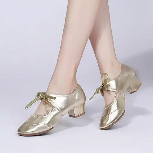 低帮软底舞蹈鞋女士式浅口现代拉丁舞广场舞鞋