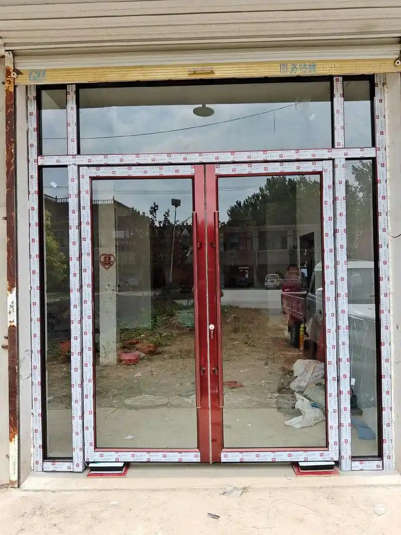 实厚1.2的铝合金地弹簧玻门