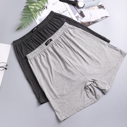 四角裤头纯棉中老年人内裤男士平角裤爸爸大码宽松全棉老人