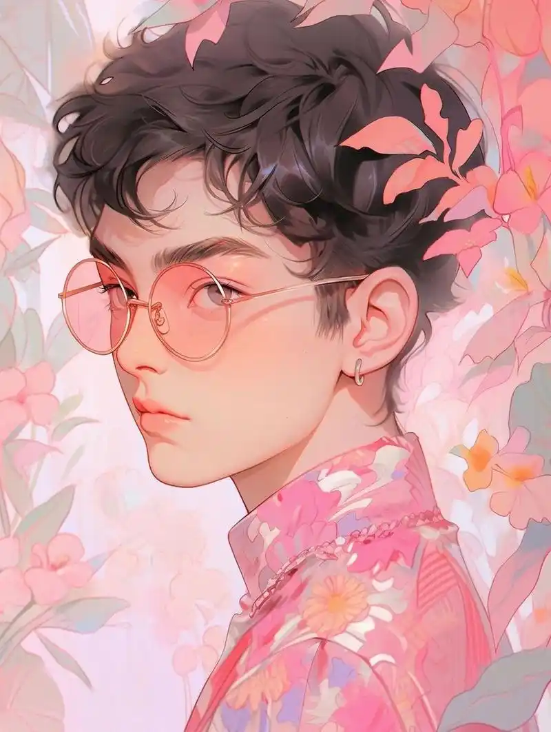 男生头像:男生穿上粉色系是什么感觉?评论下吧.#头像