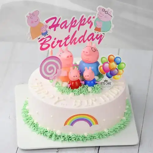 【小猪佩奇】奶油水果  儿童巧克力造型蛋糕 商品图2