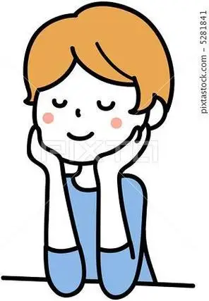 手掌托脸简笔画