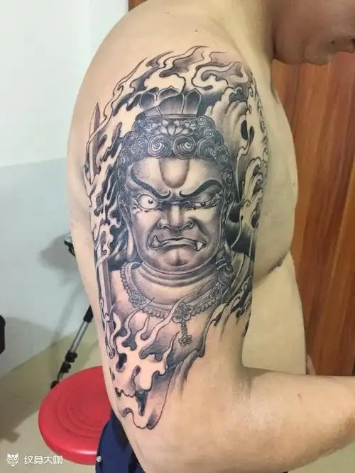 不动明王_纹身图案手稿图片_光头的纹身作品集