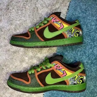 绿色36高品质>耐克sbdunk太阳花运动鞋男ins超火帅气低帮鞋男女情侣鞋