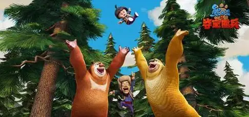 熊出没夺宝熊兵嘟嘟简笔画