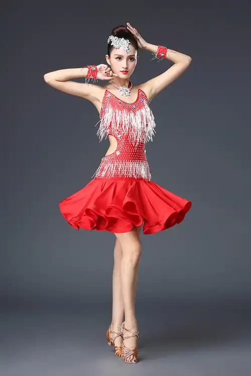 性感恰恰恰恰舞舞蹈演出服2020新款满钻镶钻拉丁舞拉丁舞演出服