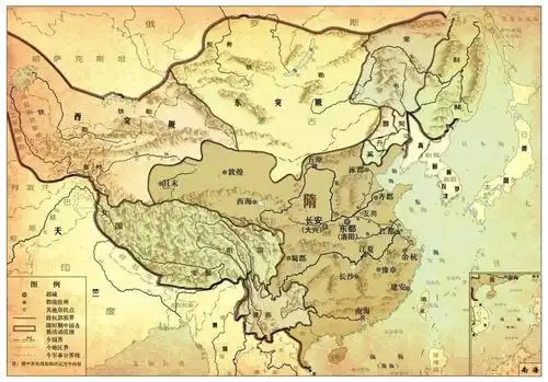 隋朝大一统版图