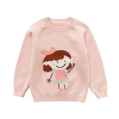 儿童羊绒衫女童秋装新款洋气毛衣圆领加厚韩版大中小童网红羊毛衫