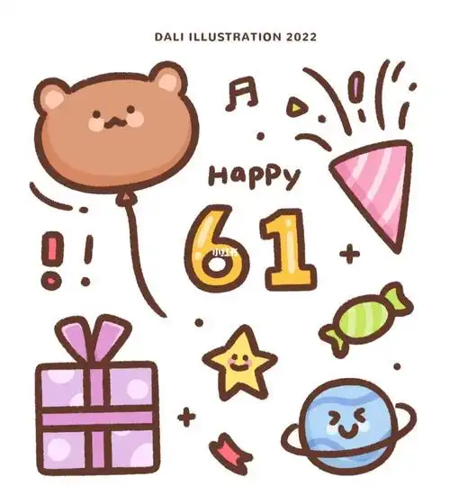 简笔画六一儿童节快乐