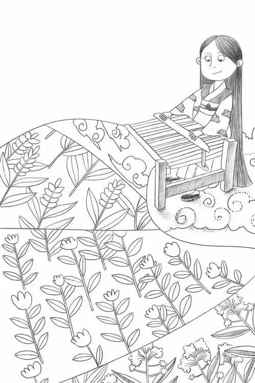 马克笔画——《春天的织布机》