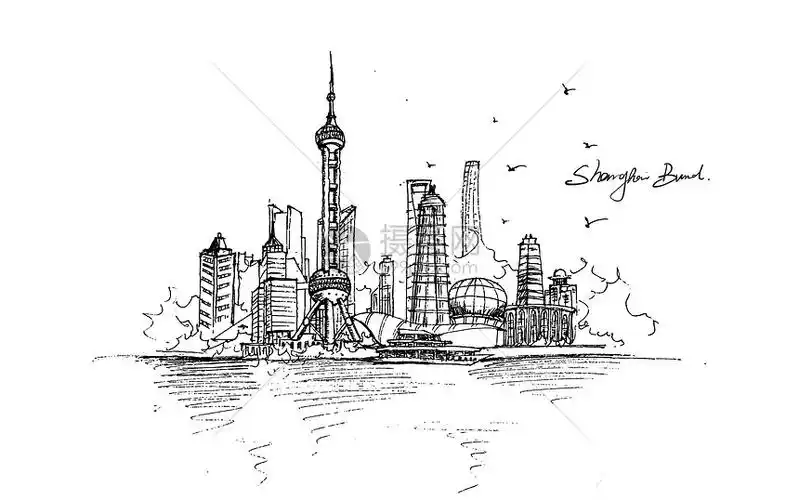 东方明珠外滩插画图片下载-正版图片401259970-摄图网
