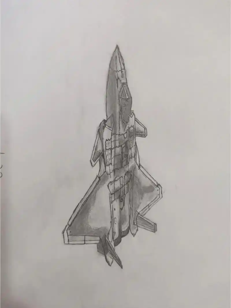 歼20简笔画 j20简笔画
