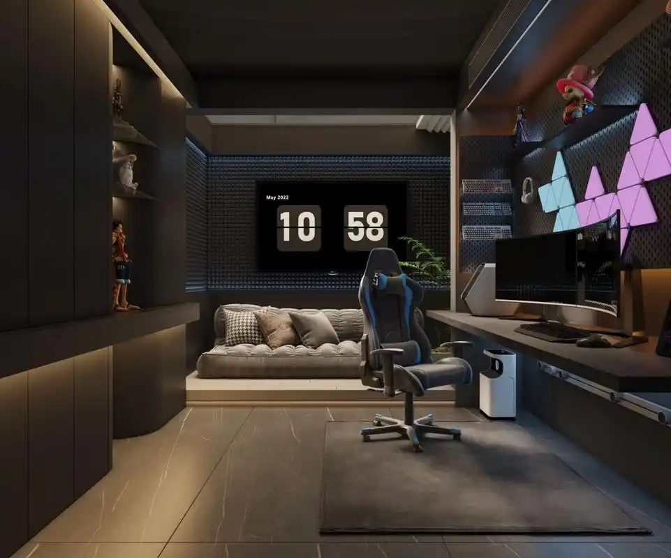 电竞房这样设计真的香 男人最简单的快乐或许就是在独属于我的空间里