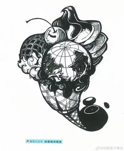 灯泡主题黑白装饰画