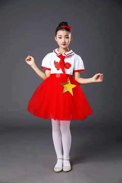 新款儿童合唱服/红领巾/小学生/诗歌朗诵/红歌少先队员舞蹈演出服