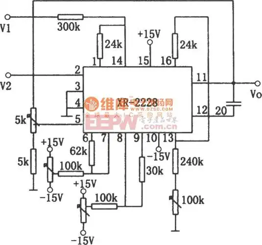 除法电路4(xr-2228)电路图-稳压电源电路图-电子产品世界