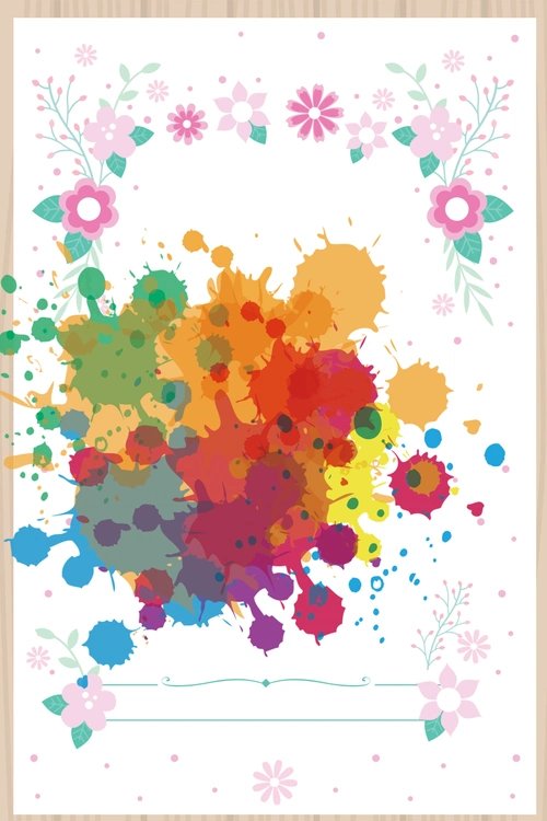 手绘花卉纹理海报背景