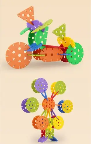 晨风大号加厚立体几何塑插雪花片幼儿园拼装启蒙积木儿童益智玩具