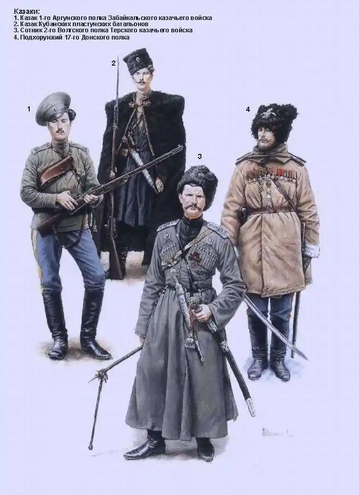 1904-1945 俄军服演变过程"第一次世界大战"时期(高清无水印)