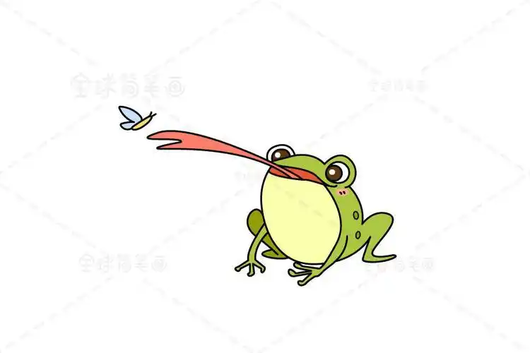 捕食的青蛙简笔画图解